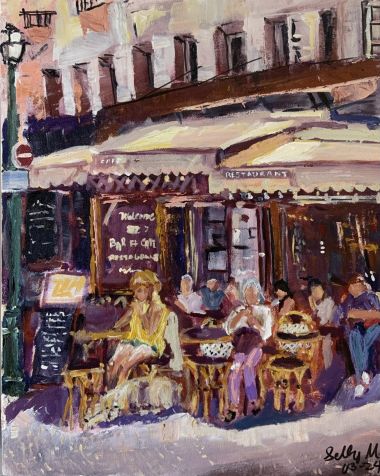 Fur Mom in a Paris Cafe (2024) - Roselle Manalastas