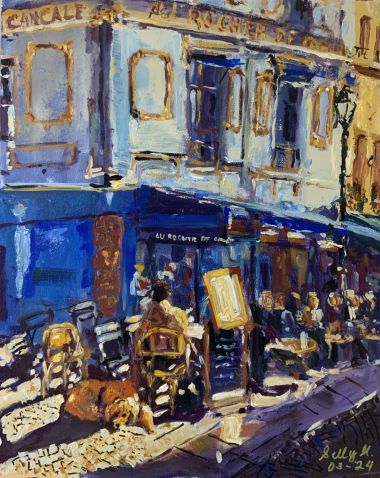 Fur Dad in A Paris Cafe (2024) - Roselle Manalastas