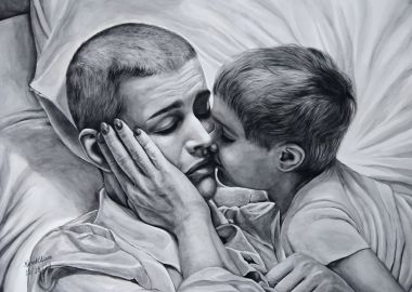 A Cancer-stricken Woman Kissed by Her Son (2019) - Noah Sian