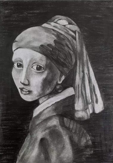 Girl with a Pearl Earring (Drawing) (2023) - Jerico Noja