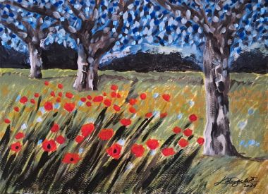 Trees And Poppies (2024) - Kathleen Rose Sacluti