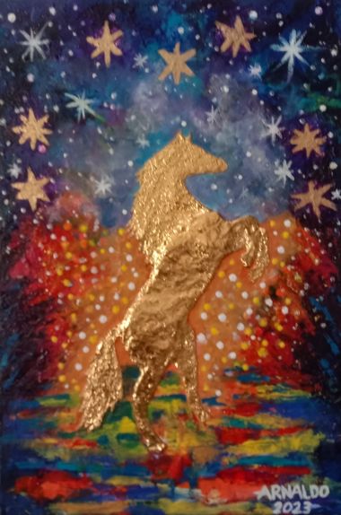 The Golden Horse Under a Starry Night (2023) - Marielli Arnaldo